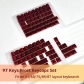 Frost Red Metal Feature 87+10 Keys PBT Doubleshot Side Legends Keycaps Set Cherry Profile for Cherry MX Keyboard